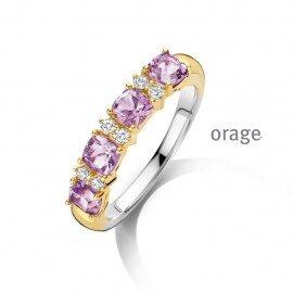 BB015 Ring bicolor yell 925 rh (V/39) (52-60)