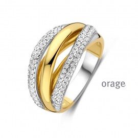 BB052 Ring bicolor yell 925 rh cz (V/39) (52-62)
