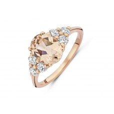 You and Mer ring morganiet perzik briljant 0.600ct