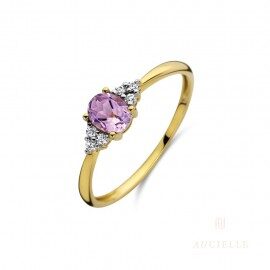 Aucielle ring ar0001c  geelgoud amethist zirconium