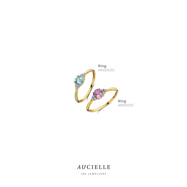 Aucielle ring ar0001c  geelgoud amethist zirconium