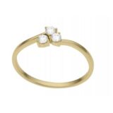You and Me ring geel goud 18ct zirconium