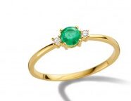 Y1789 You and Me ring smaragd 0.31ct Briljant 0.03ct