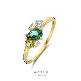AR0096C nrig geelgoud groene topaas peridot amethist