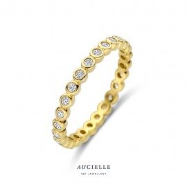 AR0087C ring geelgoud zirconium