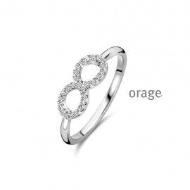 AW222 Ring infinty zilver zirconium