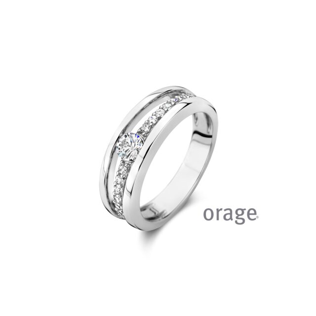 Orage ring AW050 ZILVER