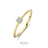AR0130D ring solitair geelgoud 18ct briljant 0.125ct