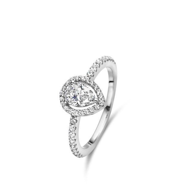 Zilveren ring met druppelmotief Naiomy N3R51