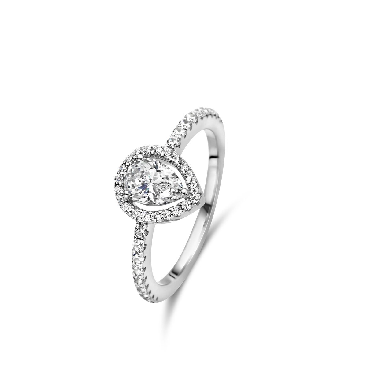 Zilveren ring met druppelmotief Naiomy N3R51