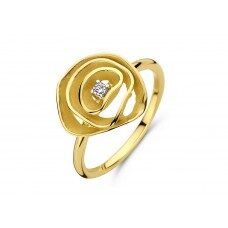 Emotions E602 ring 18 ct geel - wt goud briljant 0.040ct