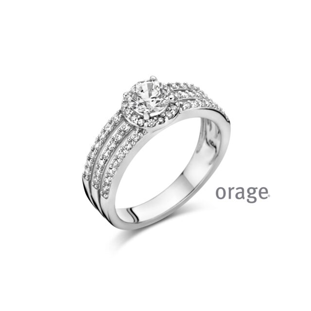Orage Ring AW181 zilver zirconium 