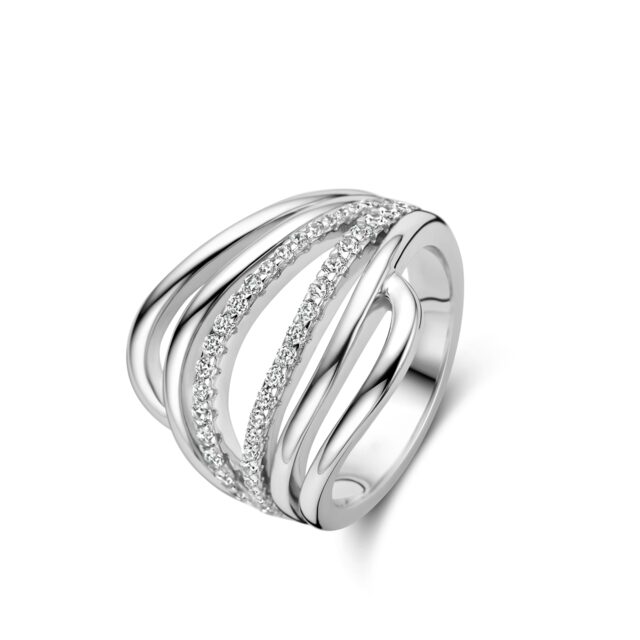 N4B53 Zilveren ring zirconium 