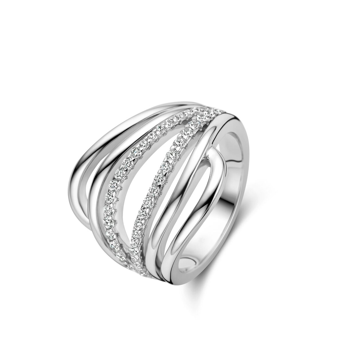 N4B53 Zilveren ring zirconium 