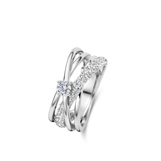 Zilveren ring gezet met zirconium Naiomy Silver N3t60