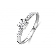 GR4713WZ  Ring witgoud 18ct zirconium
