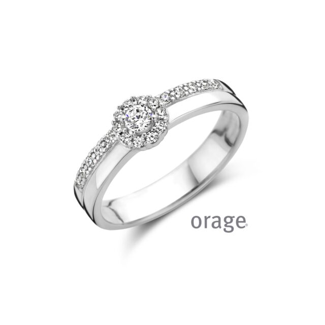 Orage ring AW180 zilver zirconium 