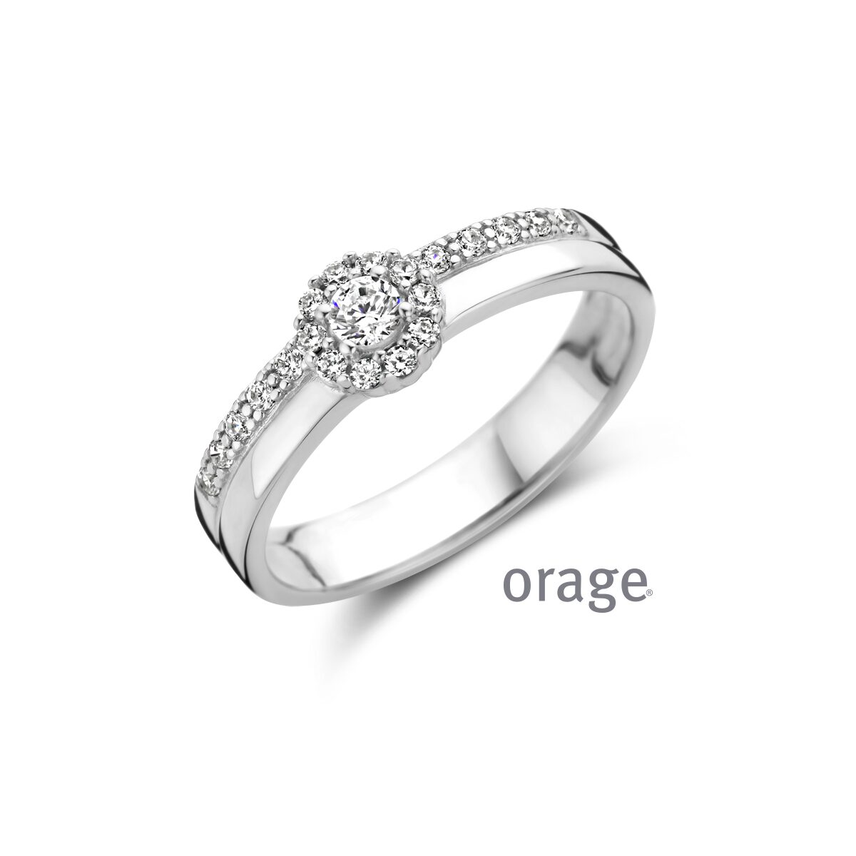 Orage ring AW180 zilver zirconium 