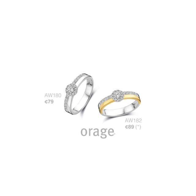 Orage ring AW180 zilver zirconium 