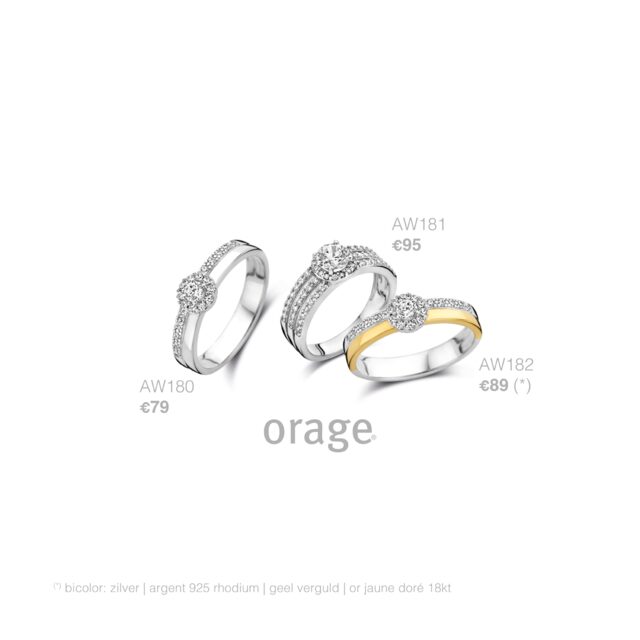 Orage ring AW180 zilver zirconium 