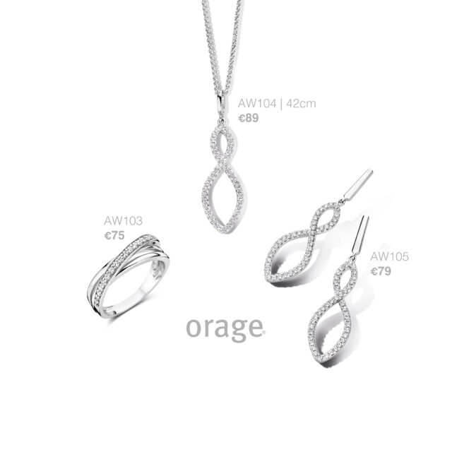 Orage ring  AW103 zilver zirconium 
