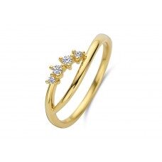 You and Me ring GR4716GZ Geelgoud 18ct zirconium