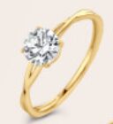  y2134 You  and Me geelgouden zirconiumring 18ct