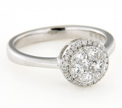 Wit gouden ring 18ct met 0.340ct briljanten 