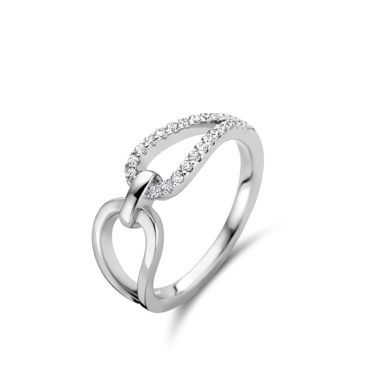 Zilveren ring gezet met zirconium Naiomy Silver N2D51