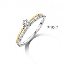 BA105 ring zilver bicolor