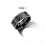 Orage ring heren staal zwart 