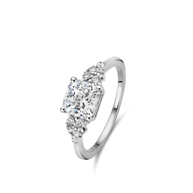 Zilveren  bicolor ring gezet met zirconium Naiomy Silver N3y54