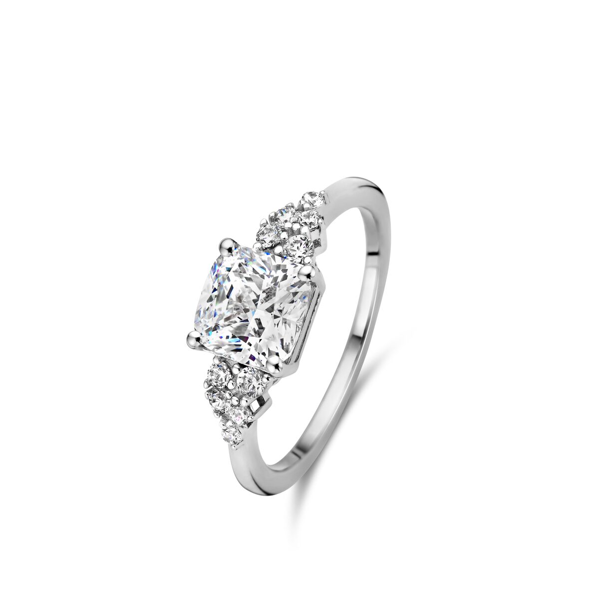 Zilveren  bicolor ring gezet met zirconium Naiomy Silver N3y54