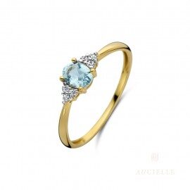 Aucielle AR0002cCring geelgoud topaas & zirconium