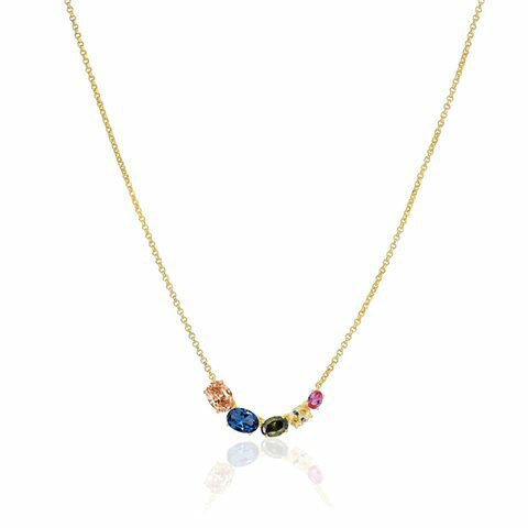 SIF JAKOBS JEWELLERY ELLISSE CINQUE NECKLACE verschuifbare lengte tot  45 cm