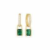  SIF JAKOBS JEWELLERY ROCCANOVA EARRING groen  diameter 15mm lengte 25mm