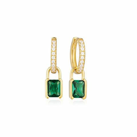 SIF JAKOBS JEWELLERY ROCCANOVA EARRING groen  diameter 15mm lengte 25mm