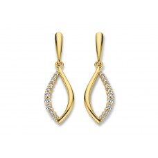 You and me Y2227 oorringen geelgoud 18ct briljant 0180ct