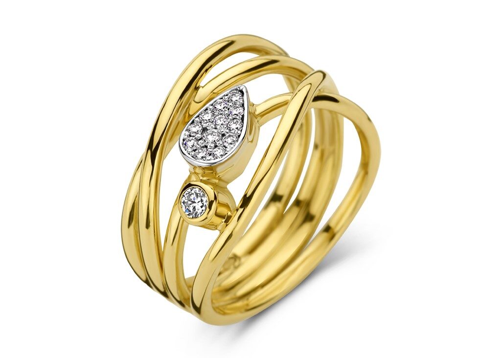 Emotions E543 ring  wit -geelgoud 18ct  Briljant  0.170ct
