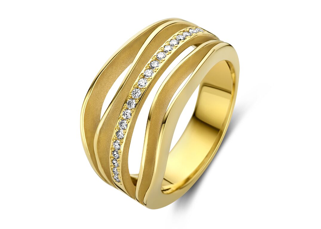 Emotions ring geelgoud 18ct Briljant 0,160ct 