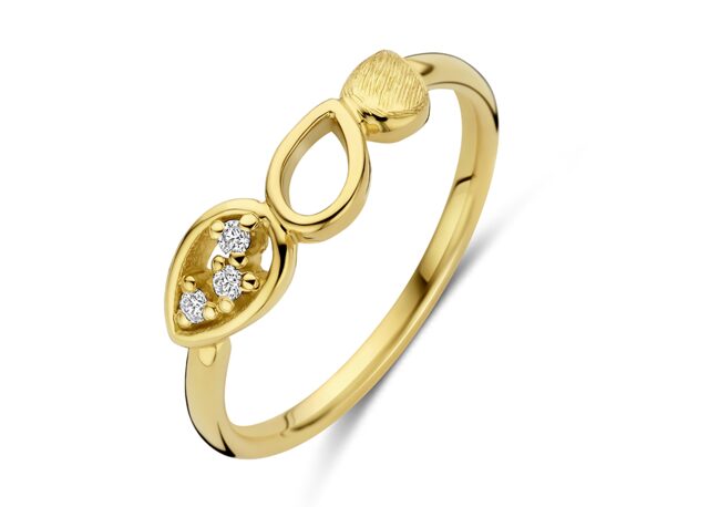 SR376Gb ring 18ct geelgoud briljant 0.45ct