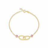 Swing Jewels armband 18 ct roze steentjes