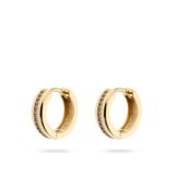 Swing jewels shine 18 ct  geelgoud oorringen creolen zirconium