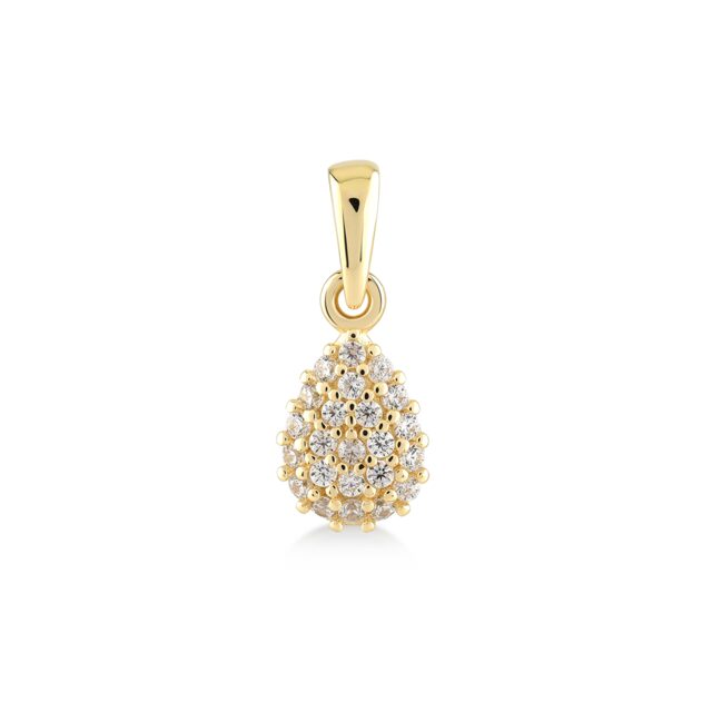 Swing jewels  hanger 18 ct geelgoud met zirconium