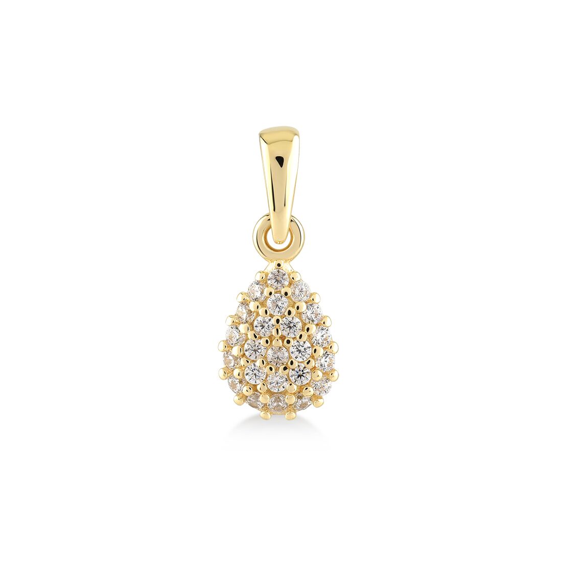 Swing jewels  hanger 18 ct geelgoud met zirconium