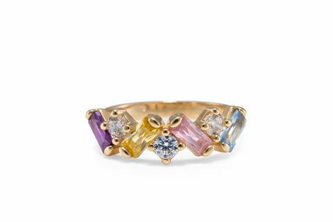 Swing Jewels geelgouden ring 18ct multicolor