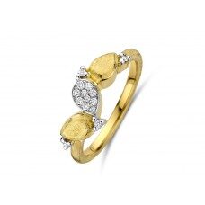 Emotions ring E617  wit & geel goud briljant 0.120ct 