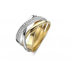Emotions Ring E492 Geel & wit goud 18 ct briljant 0.320ct