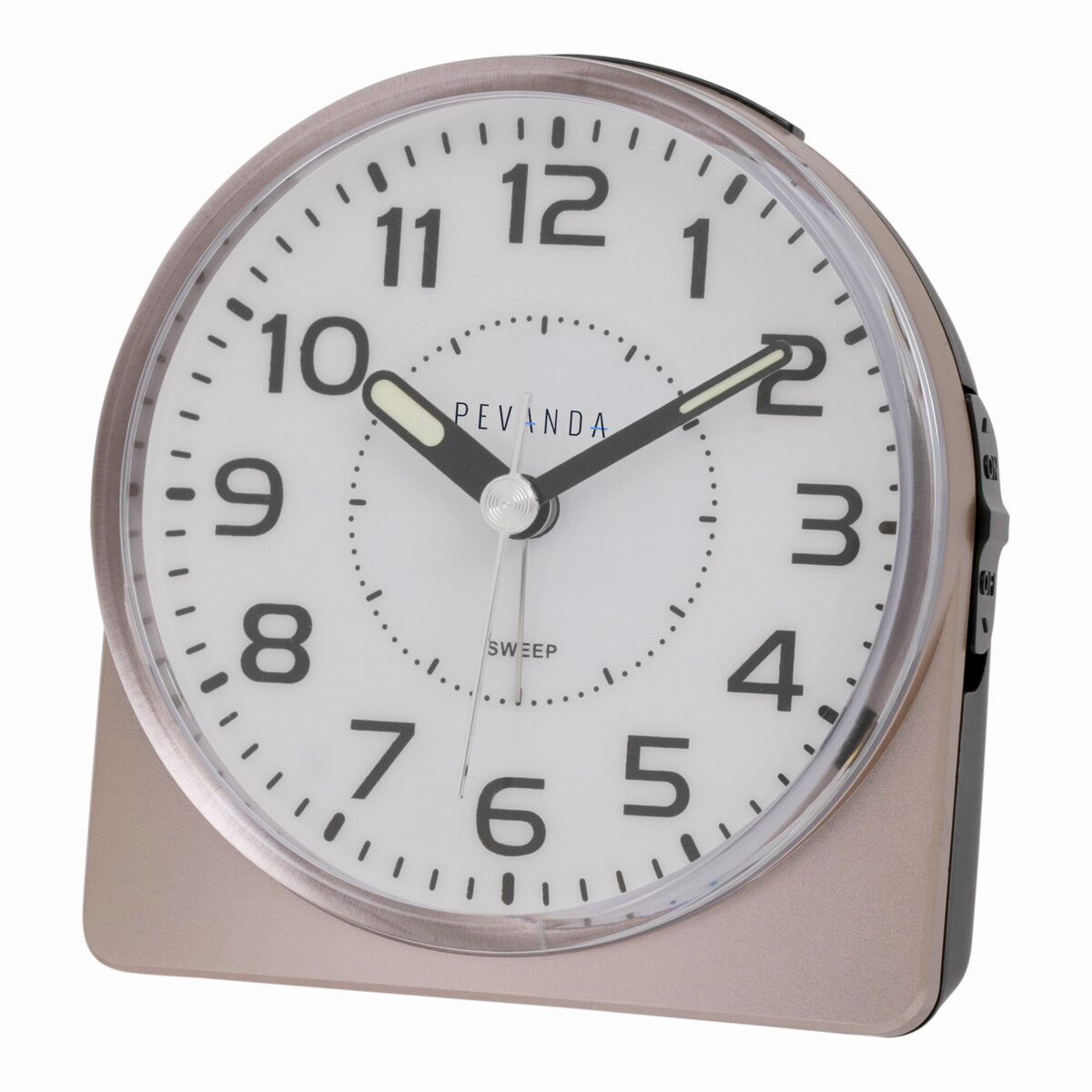 Pevanda wekker crescendo alarm clock w/ led ligh/sweep snooze rose gold