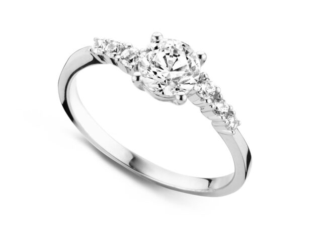 Y0851 You and Me Wit gouden ring 18ct met zirconium